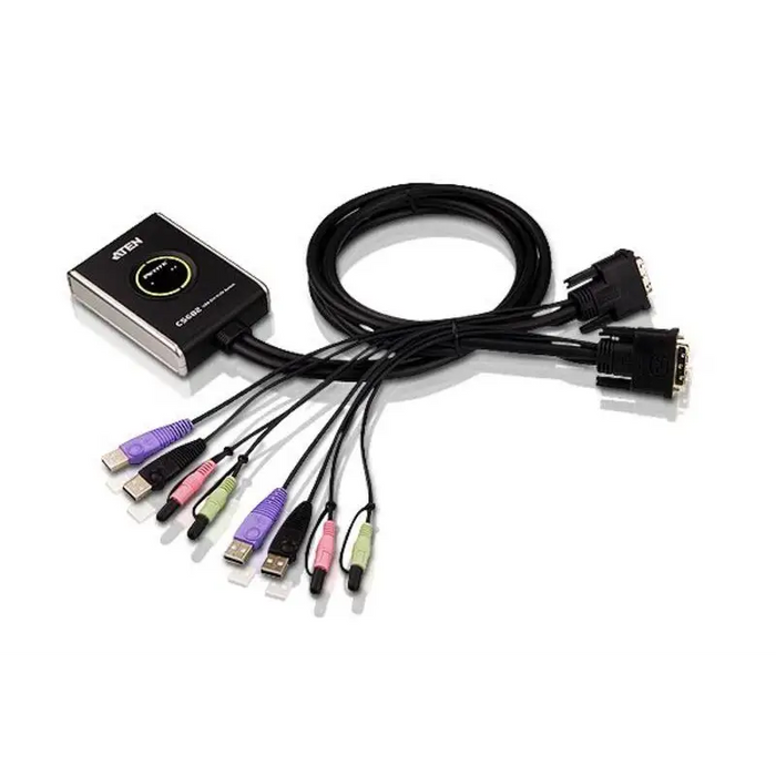 KVM switch ATEN CS682 - 4x USB A 2x DVI 4x 3.5mm jack - KVM Суичове<<<Мрежово оборудване<<<ValiAPI