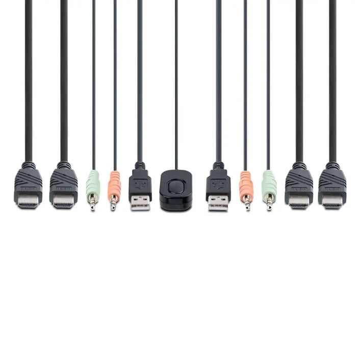 KVM switch Startech C2-DH46-UA2-CBL-KVM 1,5 m - Компютър Кабели и адаптери<<<Компютри| Електроника<<<BigBuy&&&Switch