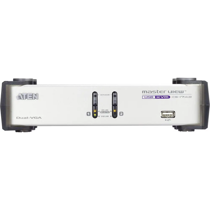 KVMP switch ATEN CS1742C-AT 2-port - KVM Суичове<<<Мрежово оборудване<<<ValiAPI