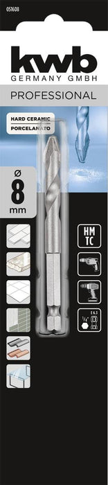 CERAMIC DRILL BIT HEX 8X90MM KWB