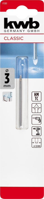 GLASS DRILL BIT 3MM KWB