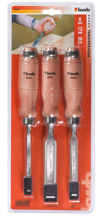 WOOD CHISELS 3PCS KWB