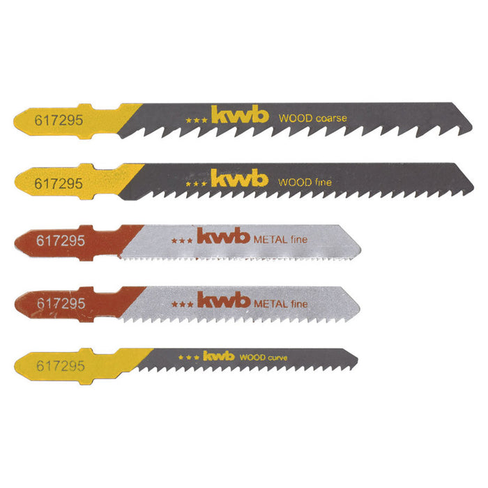 SET OF JIG SAW BLADES 5 PCS. KWB