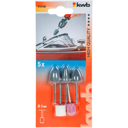 SET OF ABRASIVE HEADS MINI 5 PCS. KWB