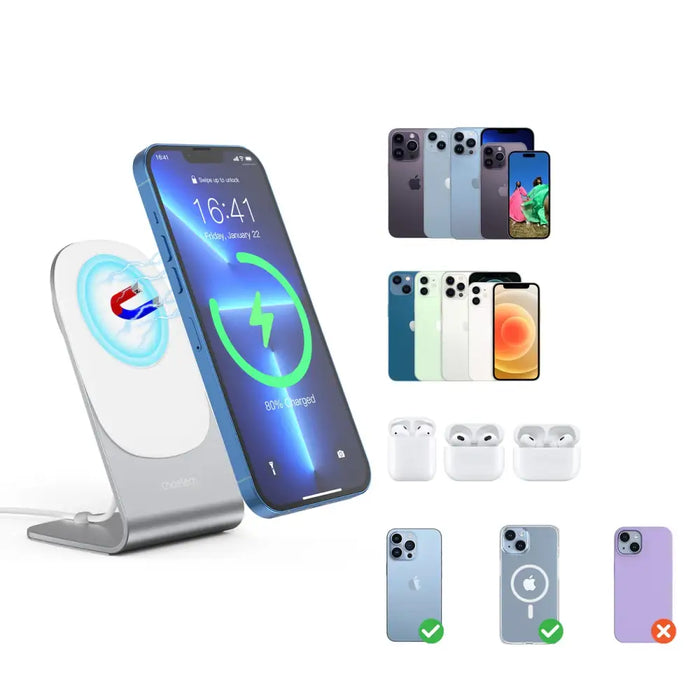 Ładowarka bezprzewodowa z uchwytem Choetech T518-F + H046 15W (biała) - Other<<<GSM Accessories<<<InnproXML&&&Cell