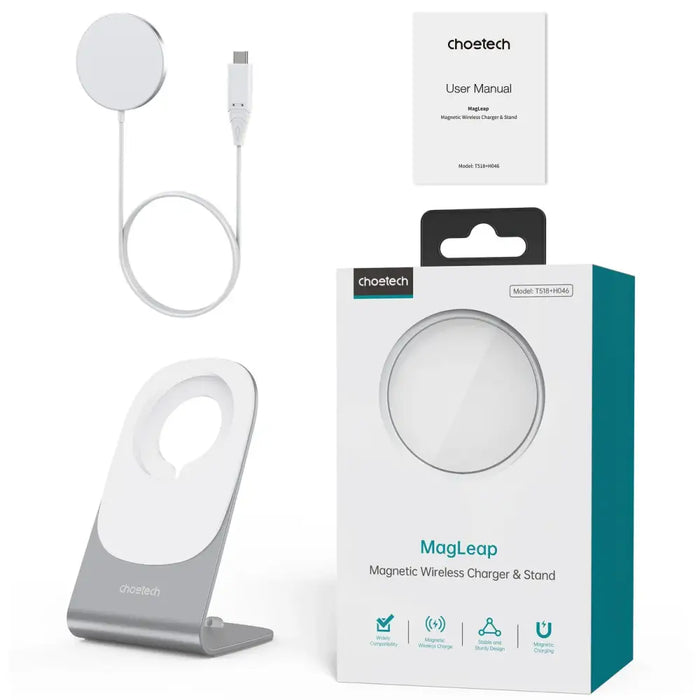 Ładowarka bezprzewodowa z uchwytem Choetech T518-F + H046 15W (biała) - Other<<<GSM Accessories<<<InnproXML&&&Cell
