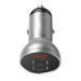 Ładowarka samochodowa Baseus z wyświetlaczem 2x USB 4,8A 24W (srebrna) - Car charger<<<Основна<<<DunaXML&&&Car
