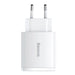 Ładowarka sieciowa Baseus Compact Quick Charger 2xUSB USB-C PD 3A 30W (biała) - Travel