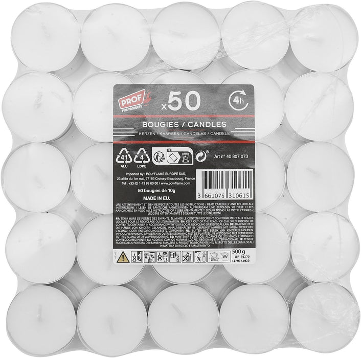 CANDLES TEA PACK 50PCS PROF
