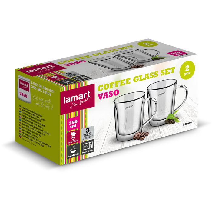 GLASS FOR HOT DRINKS 350 ML 2PCS LT9036 LAMART