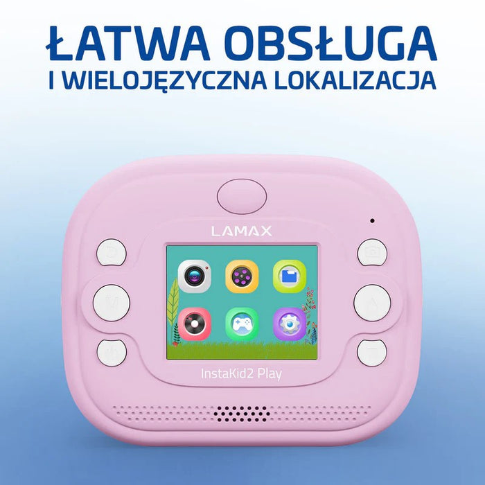 Kids’ camera LAMAX InstaKid2 Play, pink