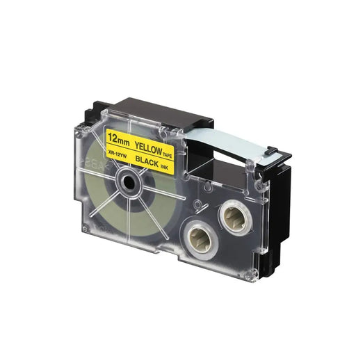 Laminated Tape for Labelling Machines Casio XR-11YW Yellow Black - Електроника Периферни и резервни части<<<Компютри|