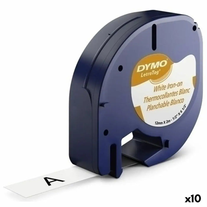 Laminated Tape for Labelling Machines Dymo 18769 12 mm x 2 m Black White Textile (10Units) - Електроника Периферни и