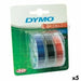 Laminated Tape for Labelling Machines Dymo 9 mm x 3 m Red Black Blue (5 Units) - Електроника Периферни и резервни