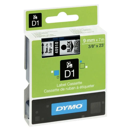 Laminated Tape for Labelling Machines Dymo D1 40910 9 mm LabelManager™ Transparent Black (5 Units) - Електроника