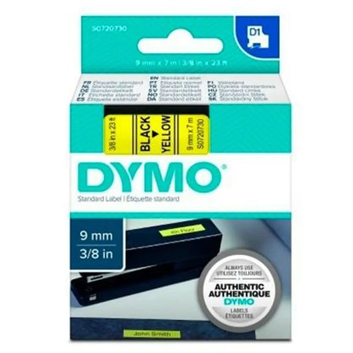 Laminated Tape for Labelling Machines Dymo D1 40918 9 mm LabelManager™ Black Yellow (5 Units) - Електроника Периферни и