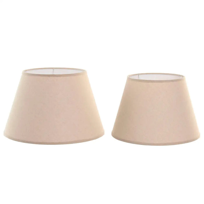 Lamp Shade Home ESPRIT Beige Linen Metal 40 x 40 x 25 cm (2 Units) - Декорация и Осветление<<<Дом