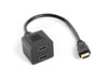 Lanberg adapter HDMI-A (m) -> HDMI-A (f) x2 splitter 20cm cable - Адаптери<<<LANBERG адаптери конектори и
