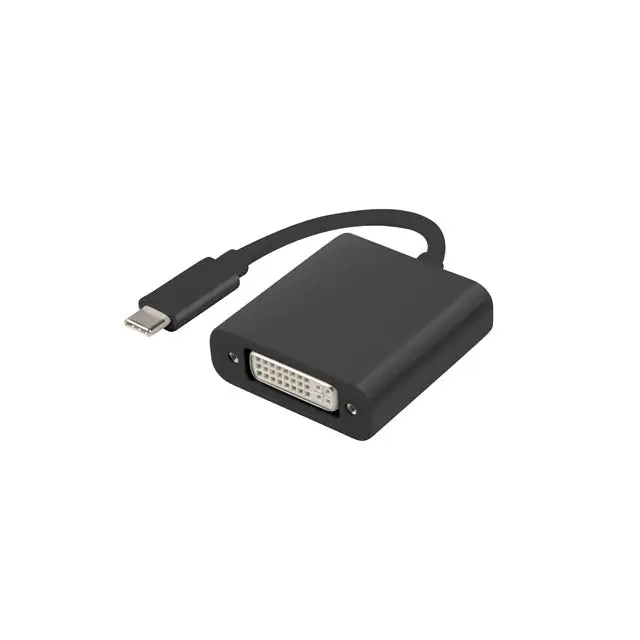 Lanberg adapter USB type-c (m) -> DVI-I (f) (24 + 5) black - Адаптери<<<LANBERG адаптери конектори и