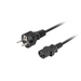 Lanberg CEE 7/7 -> IEC 320 C13 power cord 1.8m VDE Straight black - Захранващи<<<LANBERG