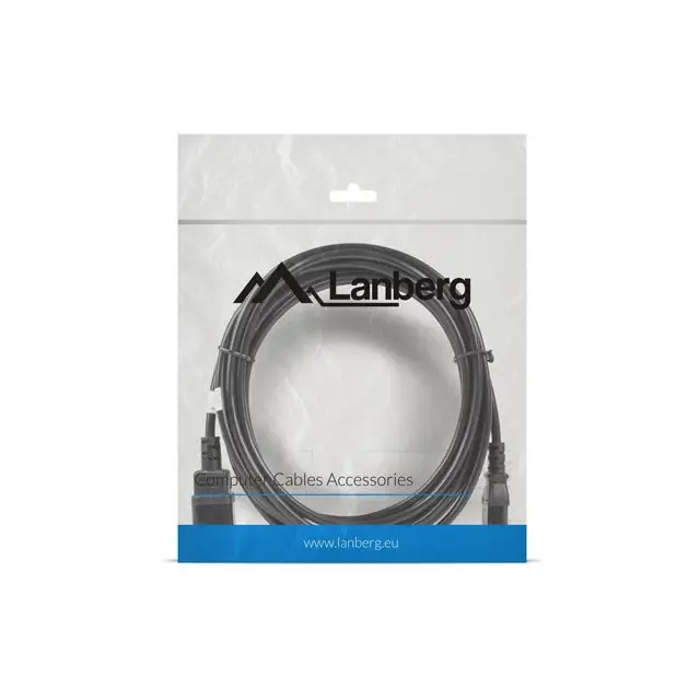 Lanberg extension power supply cable IEC 320 C13 -> C14 5m VDE black - Захранващи<<<LANBERG