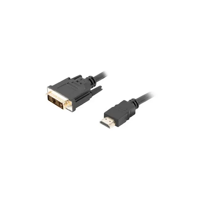 Lanberg HDMI (M) -> DVI-D(M)(18 + 1) cable 3m single link with gold-plated connectors black - Видео<<<LANBERG