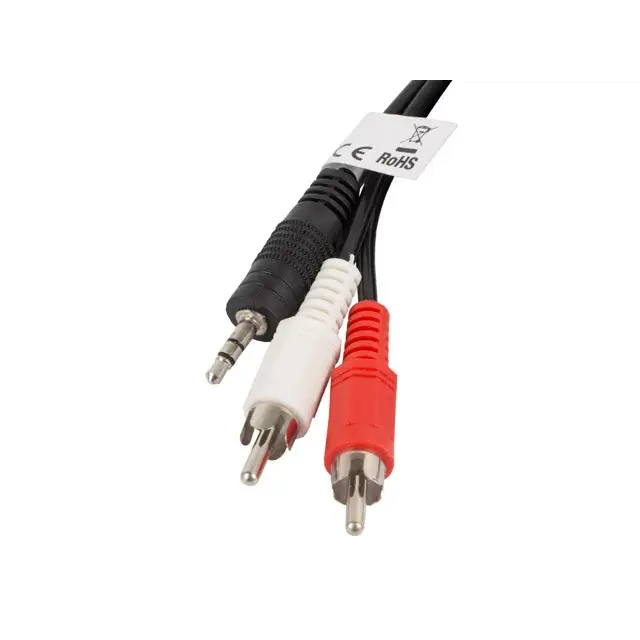 Lanberg mini jack 3.5mm (M) 3 pin -> 2X RCA (chinch) (M) cable 2m - Аудио<<<LANBERG
