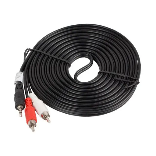 Lanberg mini jack 3.5mm (M) 3 pin -> 2X RCA (chinch) (M) cable 5m - Аудио<<<LANBERG