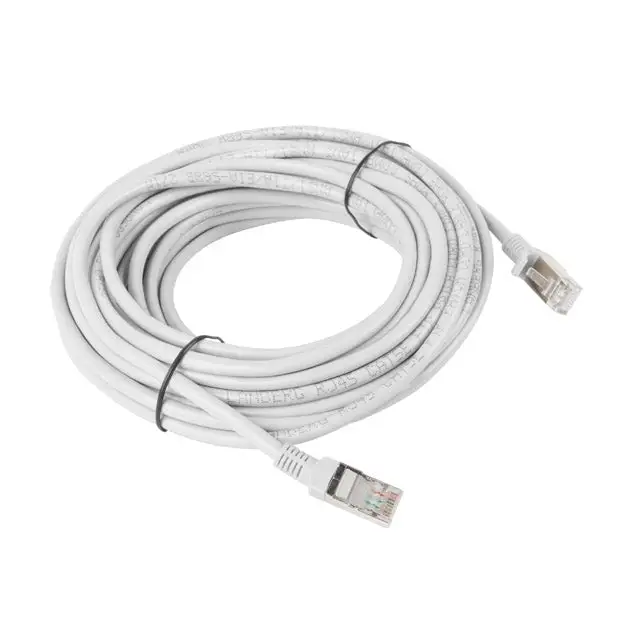 Lanberg patch cord CAT.5E FTP 10m grey - Пач<<<LANBERG кабели<<<LANBERG<<<PolyComp&&&Мрежови кабели<<<Компютър Кабели и