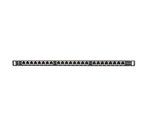 Lanberg patch panel 24 port 0.5U CAT.5E shielded black - Пач панели<<<LANBERG сървърни шкафове и