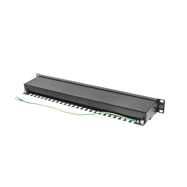 Lanberg patch panel 24 port 1U CAT.5E shielded black - Пач панели<<<LANBERG сървърни шкафове и