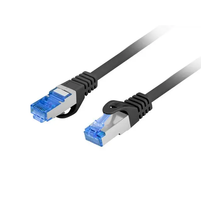 Lanberg patchcord CAT.6a s/ftp lszh cca 5m black fluke passed - Пач<<<LANBERG кабели<<<LANBERG<<<PolyComp&&&Мрежови