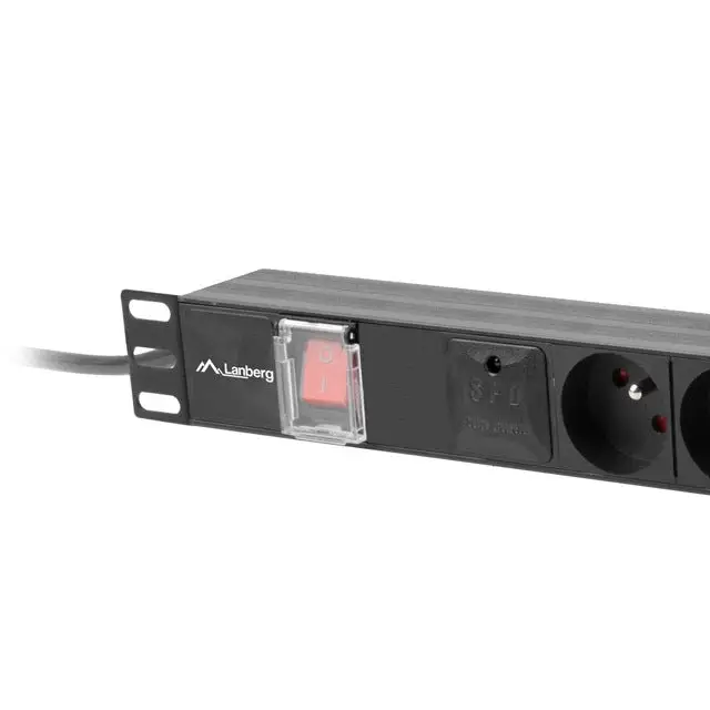 Lanberg power distribution unit (pdu) 19’’ 1U 10a 2m 5x french outlets black c14 - Разклонители<<<LANBERG сървърни