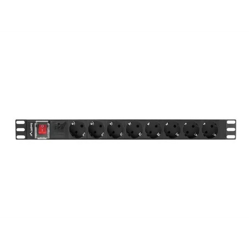 Lanberg power distribution unit (pdu) 19’’ 1U 16a 2m 8x schuko outlets black - Разклонители<<<LANBERG сървърни шкафове