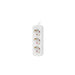 Lanberg power strip 1.5m 3 sockets french quality-grade copper cable white - Разклонители<<<LANBERG сървърни шкафове и