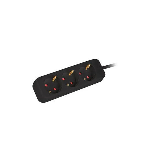 Lanberg power strip 1.5m 3 sockets french quality-grade copper cable black - Разклонители<<<LANBERG сървърни шкафове и