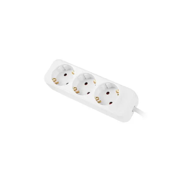 Lanberg power strip 1.5m 3 sockets french quality-grade copper cable white - Разклонители<<<LANBERG сървърни шкафове и