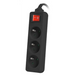 Lanberg power strip 1.5m 3 sockets french with circuit breaker quality-grade copper cable black