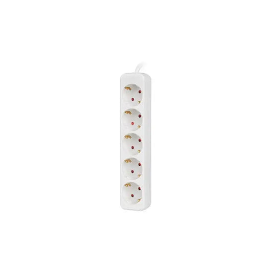 Lanberg power strip 1.5m 5 sockets french quality-grade copper cable white - Разклонители<<<LANBERG сървърни шкафове и