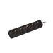 Lanberg power strip 1.5m 5 sockets french quality-grade copper cable black - Разклонители<<<LANBERG сървърни шкафове и