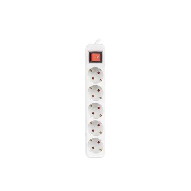 Lanberg power strip 1.5m 5 sockets french with circuit breaker quality-grade copper cable white