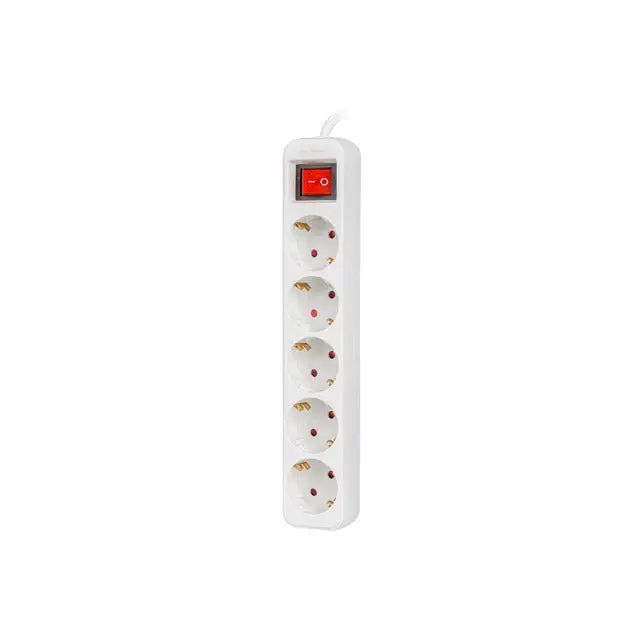 Lanberg power strip 3m 5x Schuko outlets with circuit breaker quality-grade copper cable white - Разклонители<<<LANBERG