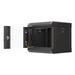 Lanberg rack cabinet 10’’ wall-mount 4U/300x300 (flat pack) with glass door black - Hanging cabinets 10’’/