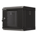 Lanberg rack cabinet 10’’ wall-mount 4U/300x300 (flat pack) with glass door black - Hanging cabinets 10’’/
