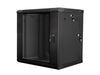 Lanberg rack cabinet 19’’ double-section wall-mount 12U / 600x600 for self-assembly (flat pack) black - Сървърни и