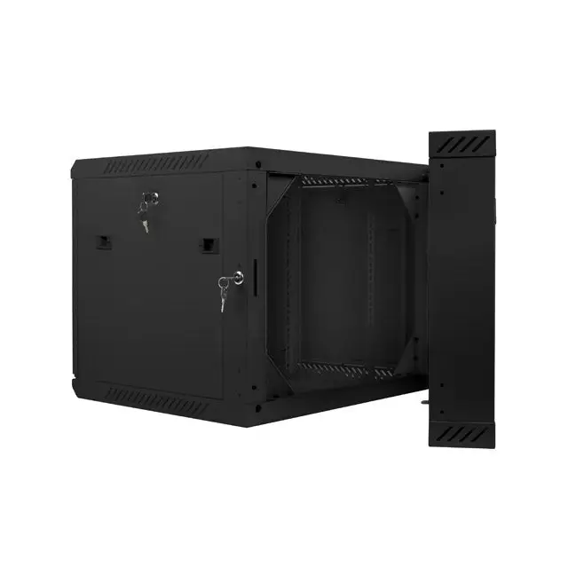Lanberg rack cabinet 19’’ double-section wall-mount 9U / 600x600 for self-assembly (flat pack) black - Сървърни и