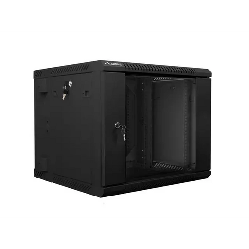 Lanberg rack cabinet 19’’ double-section wall-mount 9U / 600x600 for self-assembly (flat pack) black - Сървърни и