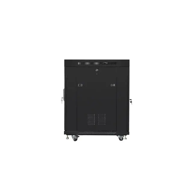Lanberg rack cabinet 19’’ free-standing 15U/600x800 (flat pack) with glass door lcd black v2 - Сървърни и