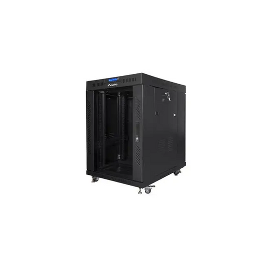 Lanberg rack cabinet 19’’ free-standing 15U/600x800 (flat pack) with glass door lcd black v2 - Сървърни и