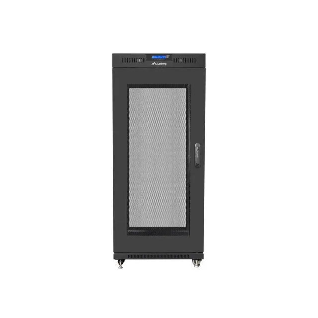 Lanberg rack cabinet 19’’ free-standing 27U / 600x800 self-assembly flat pack with mesh door LCD black - Сървърни и